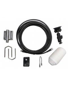 Iridium GO! Fixed Installation Kit. Includes antenna, mount, clips, and cable
